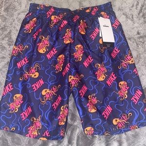 Nike octopus and logo swim trunks nwt